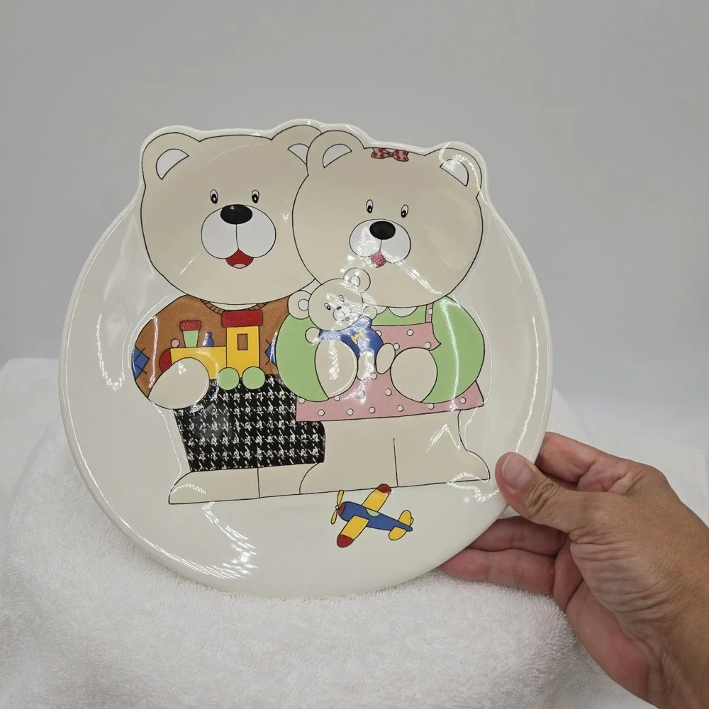 Mikasa Playtime Bears Children's Dinnerware Set 3 Piece Plate Bowl Cup Japan
